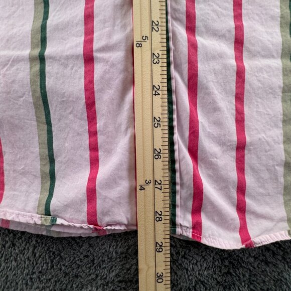 Think Pink Button Up Shirt Men Pink Striped Long Sleeve Italy Made Size 41 (16) - Picture 4 of 13